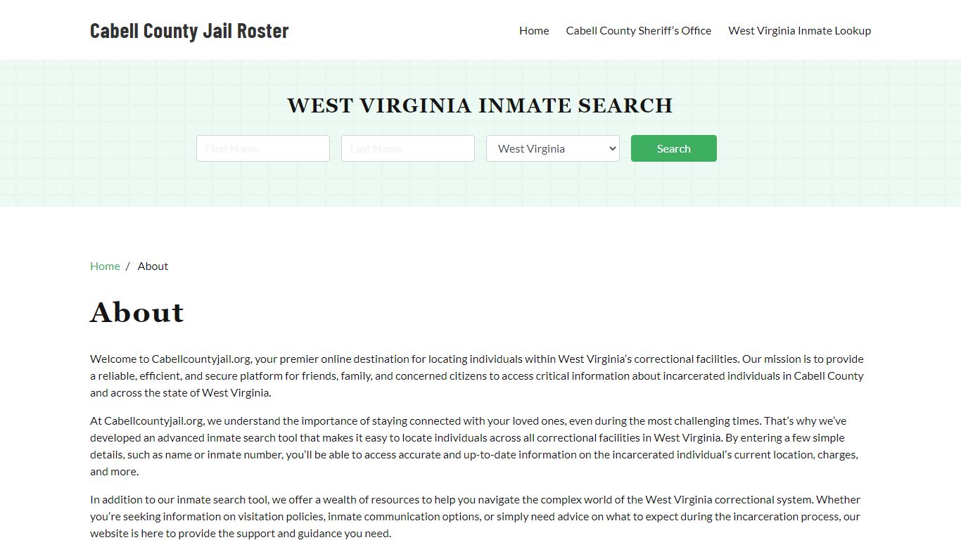 About - cabellcountyjail.org